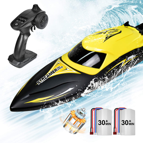 Hosim Brushless RC Boat, Fast Remote Control Boats 2.4GHz Racing Boat