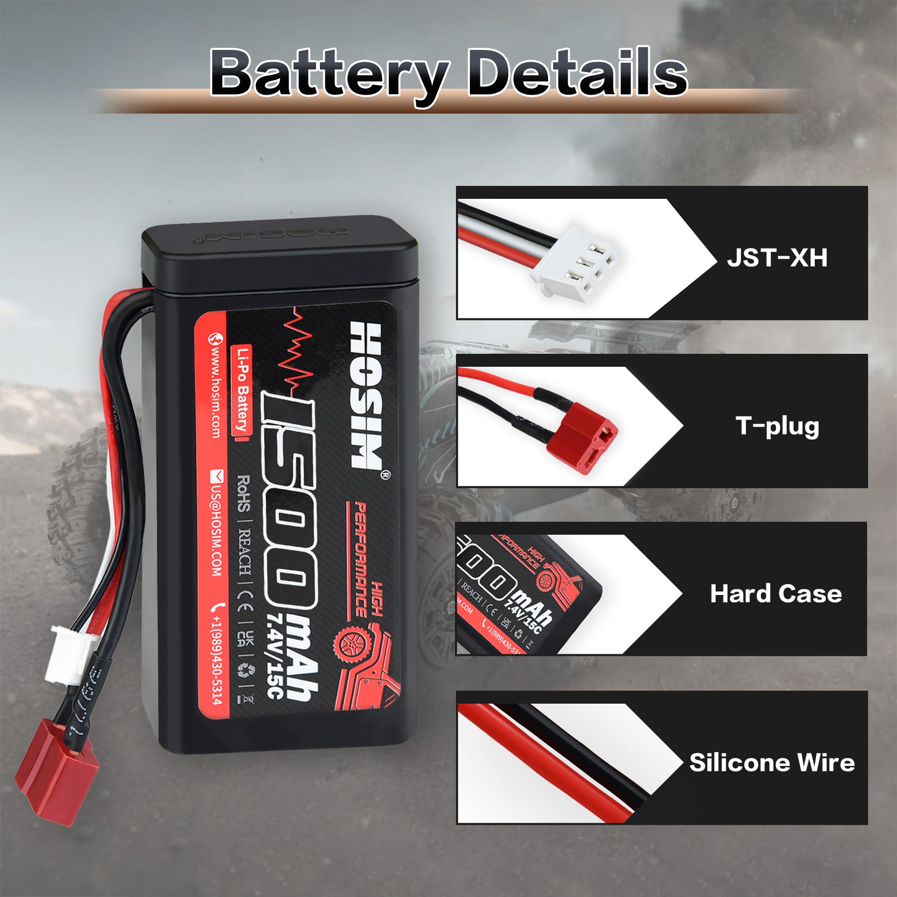 RC Car Battery 3PCS 1500 mAh 7.4V Li-Po Battery For X03 X05 X06 X15 X16 X07 X08 X17 X27 X25