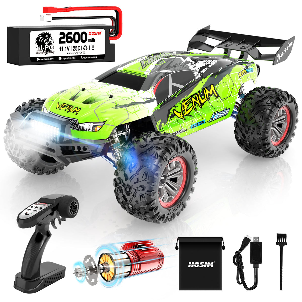 Hosim 1:8 Brushless RC Cars High Speed 80+KM/H Remote Control Car X17 11.1V 25C 4WD Drift Off Roading RC 4x4 Monster Trucks