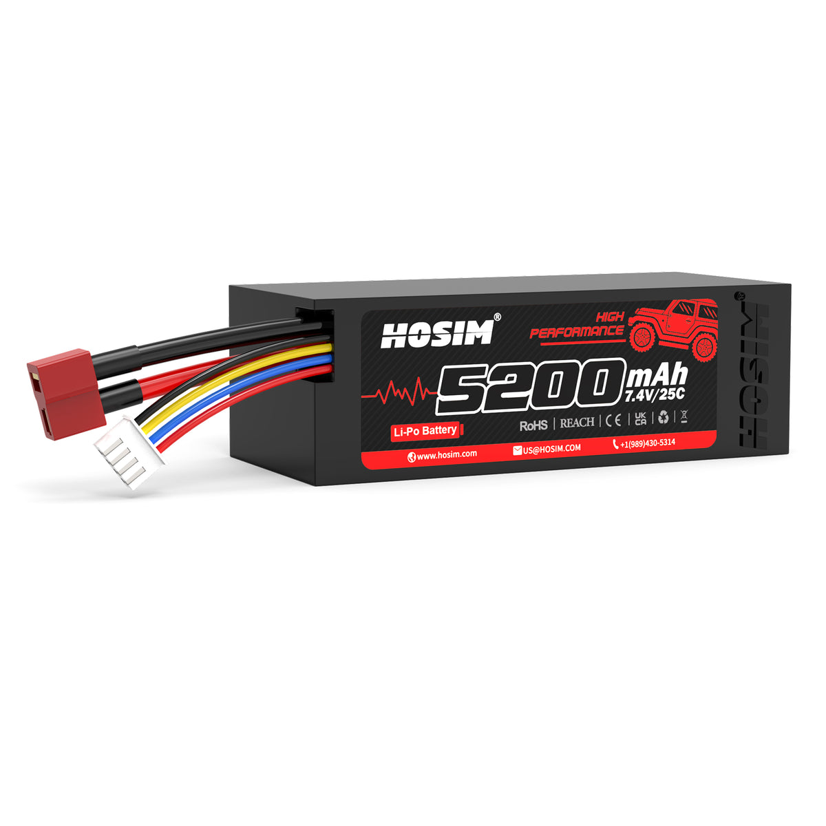 RC Cars Battery 25C 2S 7.4V 5200mAh for High Speed RC Truck X07 X08 X17 X25 X27