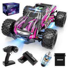 Hosim 1:14 RC Cars With Lights Off-Road Remote Control RC Trucks,4WD High Speed Vehicle Car Gift for Adults&Children