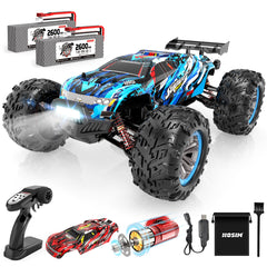 Hosim Brushless RC Cars 1:10 High Speed ​​68+KM Ferngesteuertes Auto, verbesserte X-07 4WD Off Road RC Monster Trucks 