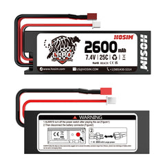 RC Cars Battery 25C 2S 7.4V 2600mAh for X07 X08 X17 X27 X07W X25 2PCS