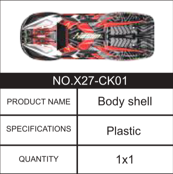 RC Car Body Shell 1:8 X27-CK01 for X17 X25 X27