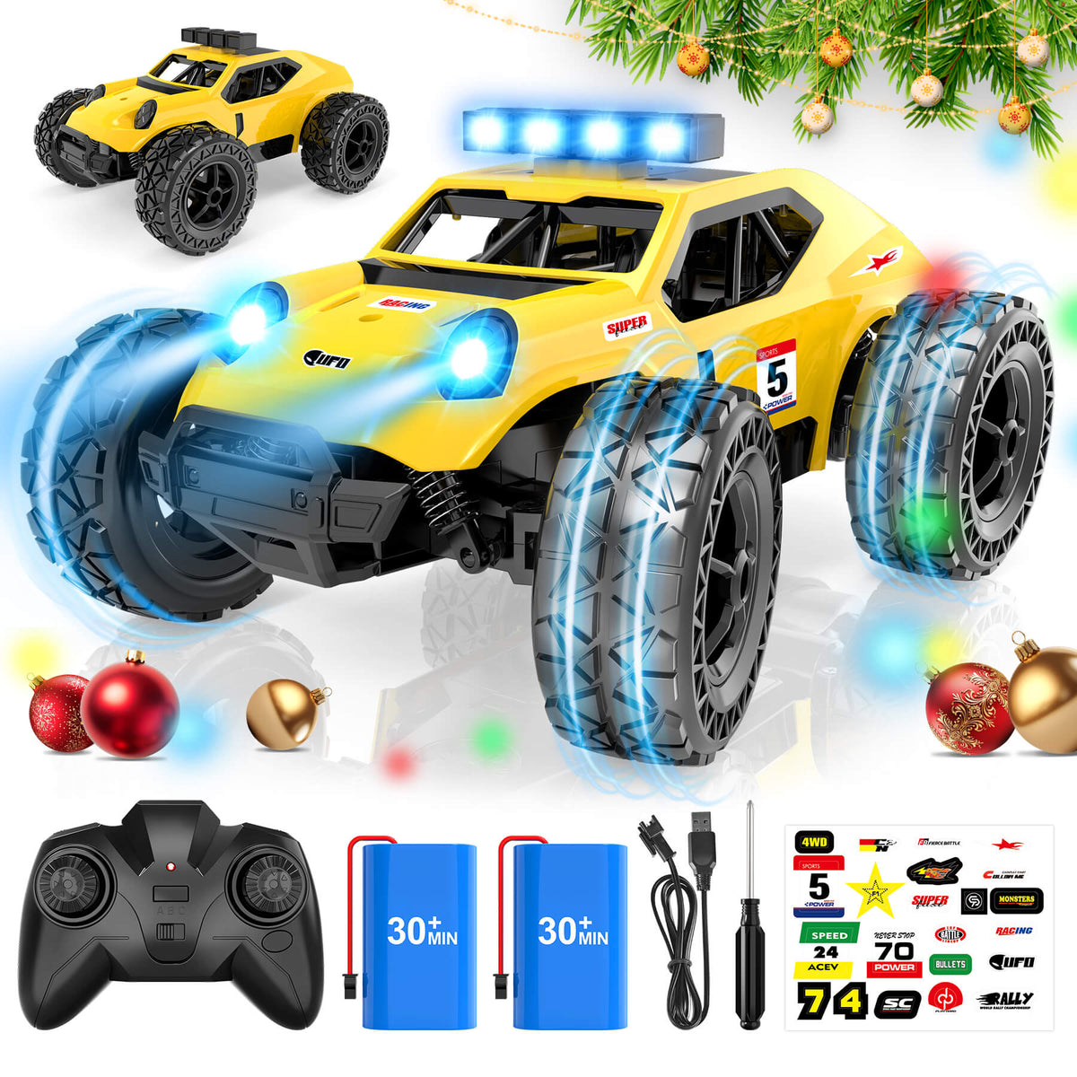 Haijon 1:20 25+kmh High Speed RC Car, Remote Control Truck Radio Off-Road Cars Vehicle Electronic Monster Hobby Buggy for Adults and Children Boys 8837