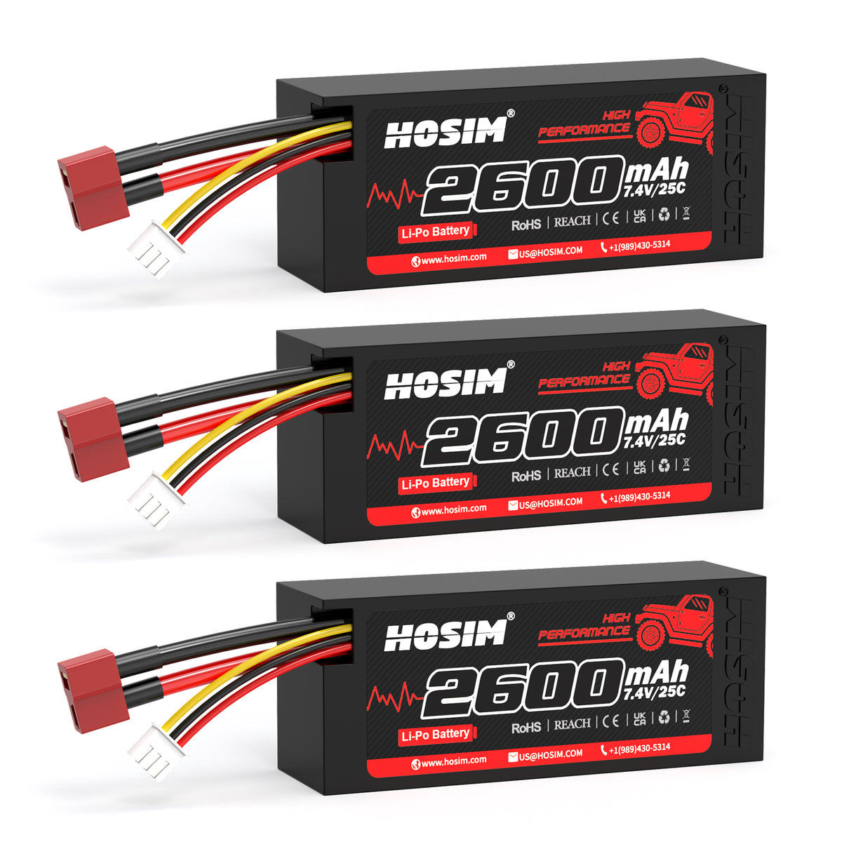 RC Cars Battery 25C 7.4V 2S 2600mAh for High Speed RC Truck X07 X08 X17 X25 X27 X15W