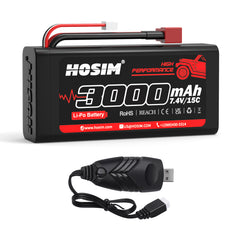 RC Car Battery 7.4V 15C 3000mAh Lipo Battery