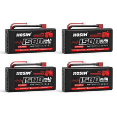 RC Car Battery 7.4V 1500mAh 15C Lipo Battery 4PCS