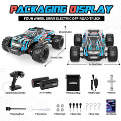 Hosim 1:14 RC Car Monster Truck with Lights Remote Control Racing Car 4WD Drift High Speed for Adults & Kids