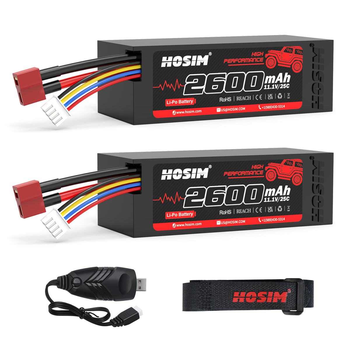 RC CAR BATTERY 2PCS 2S 7.4V 2600mAh Lipo Battery 25C Fit for X08 X07 X07W