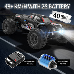 Hosim 1:10 Remote Control Car High Speed RC Car RC Monster Truck 48+ KMH 4X4 Off-Road RC Truck with Headlights