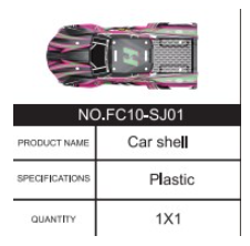 RC Car Body Shell 1:14 FC10-SJ01 for FC10 FC11