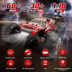 Hosim 1:10 RC Car Monster Truck Brushless Remote Control Car Drift Racing Car High Speed 68KM/H