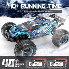 Hosim Brushless RC Cars 1:10 High Speed ​​68+KM Ferngesteuertes Auto, verbesserte X-07 4WD Off Road RC Monster Trucks 