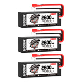3Pcs Hosim RC Cars Replacement 25C 2S 7.4V 2600mAh Battery Hard Case Use for High Speed RC Truck X07 X08 X17