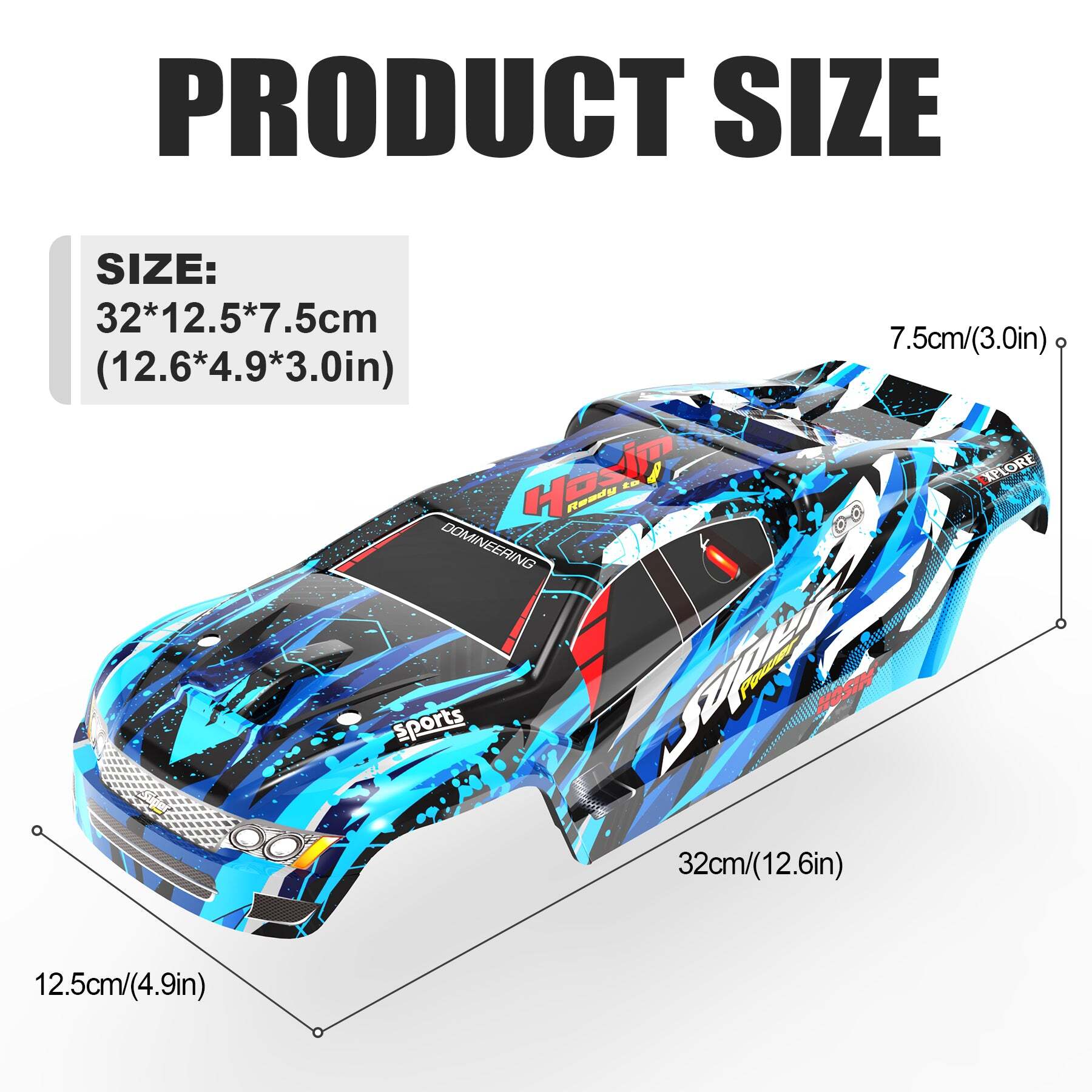 RC Car Body Shell 1:10 HS-11-B for X07 X08 X07W