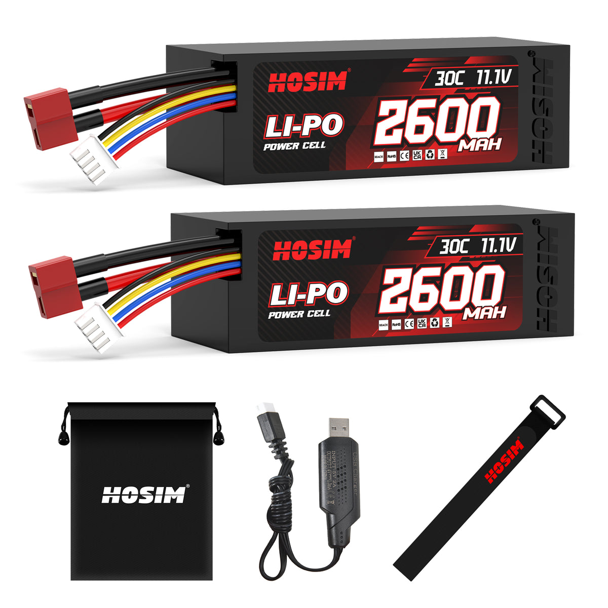 RC Car Battery 2pcs 25C 2S 7.4V 2600mAh for X07 X08 X17 X07W X27 X25 RC Truck