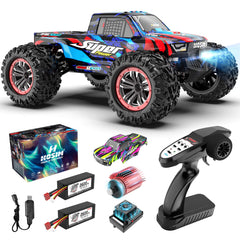 Hosim 1:10 Brushless RC Cars High Speed 68+KM Remote Control Car X-08 4WD Off Road RC Monster Trucks Blue