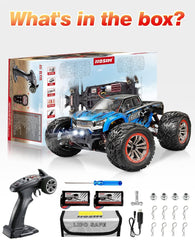 Hosim 1:12 Scale RC Car Monster Truck Oil Shock 2 Dual Batteries Conector  9155 Blue