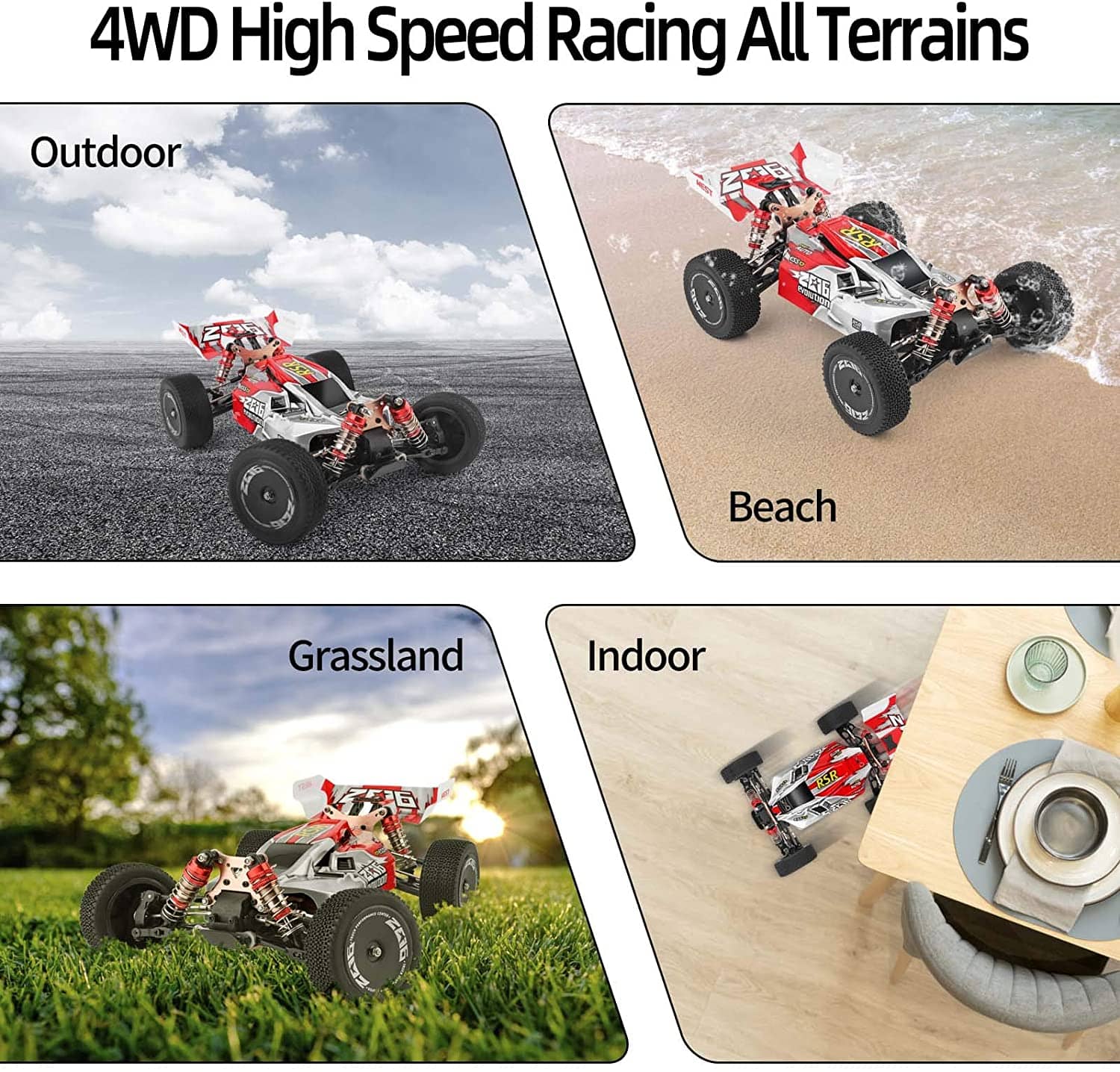 Wltoys 144001 1/14 2.4G 4WD High Speed Racing RC Car Vehicle Models 60 —  Makerfire