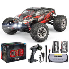 Hosim 1:16 Scale RC Car Monster Truck High Speed with 2 Batteries 9135 Red