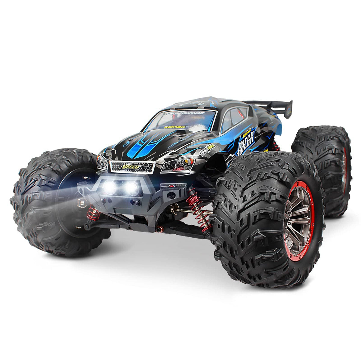 Hosim 1:12 Scale RC Car Monster Truck 46km+/H 4WD with 2 Batteries 9156 Blue