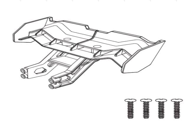 Hosim RC Car Tail Wing 1612A  for 1:16 Scale H17 HB17 RC CAR