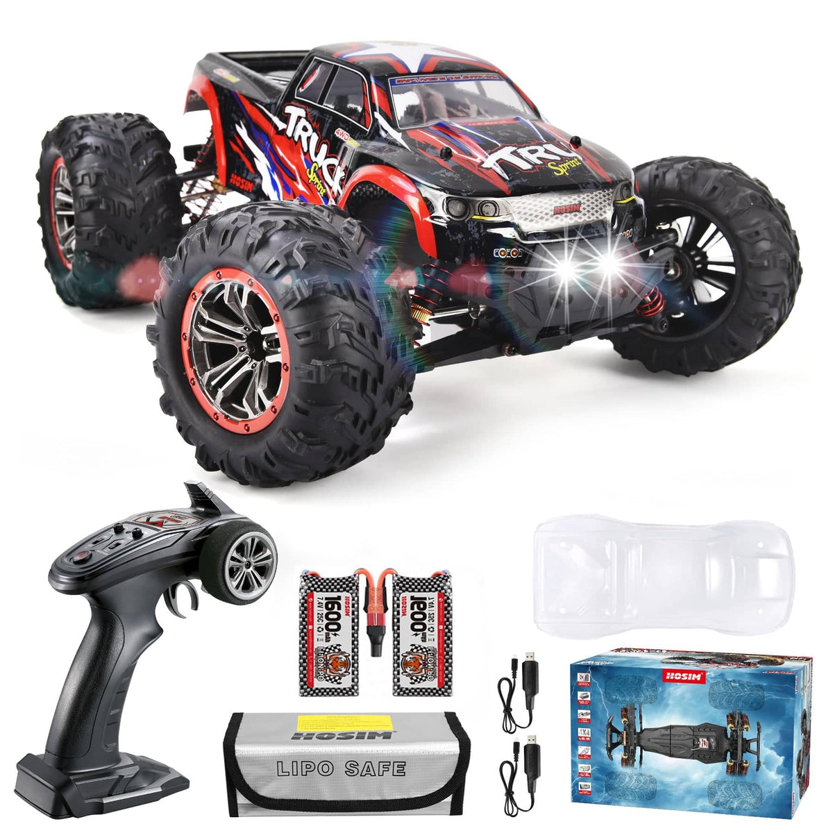 Hosim 1:10  RC Car Monster Truck Upgraded 9125 Remote Control Car