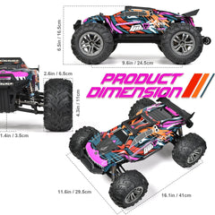 HOSIM 1:12 Large Scale Remote Control Car RC Car Monster Truck 1202 Purple 4X4 OFFROAD Truck 40KM/h High Speed