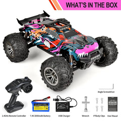 HOSIM 1:12 Large Scale Remote Control Car RC Car Monster Truck 1202 Purple 4X4 OFFROAD Truck 40KM/h High Speed